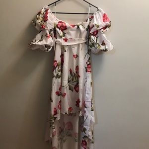 Off the shoulder flowing dress